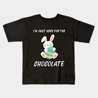 bunny here for chocolate easter Kids T-Shirt